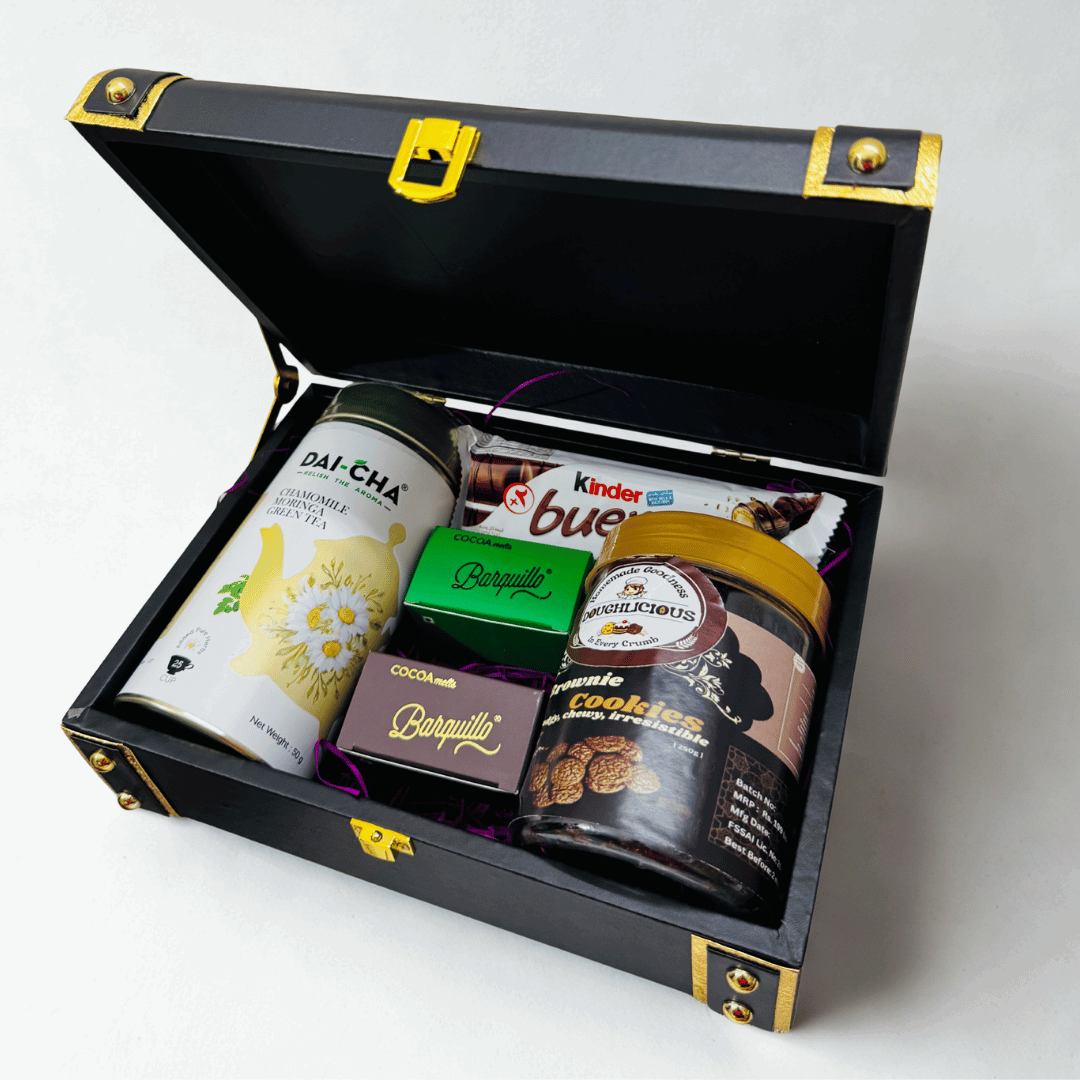 Luxury Truck Box Gift Hamper – DAI-CHA & Twinings Teas, Kunafa, Protein Bars, Premium Chocolates & Gourmet Cookies | Corporate & Festive Gifting