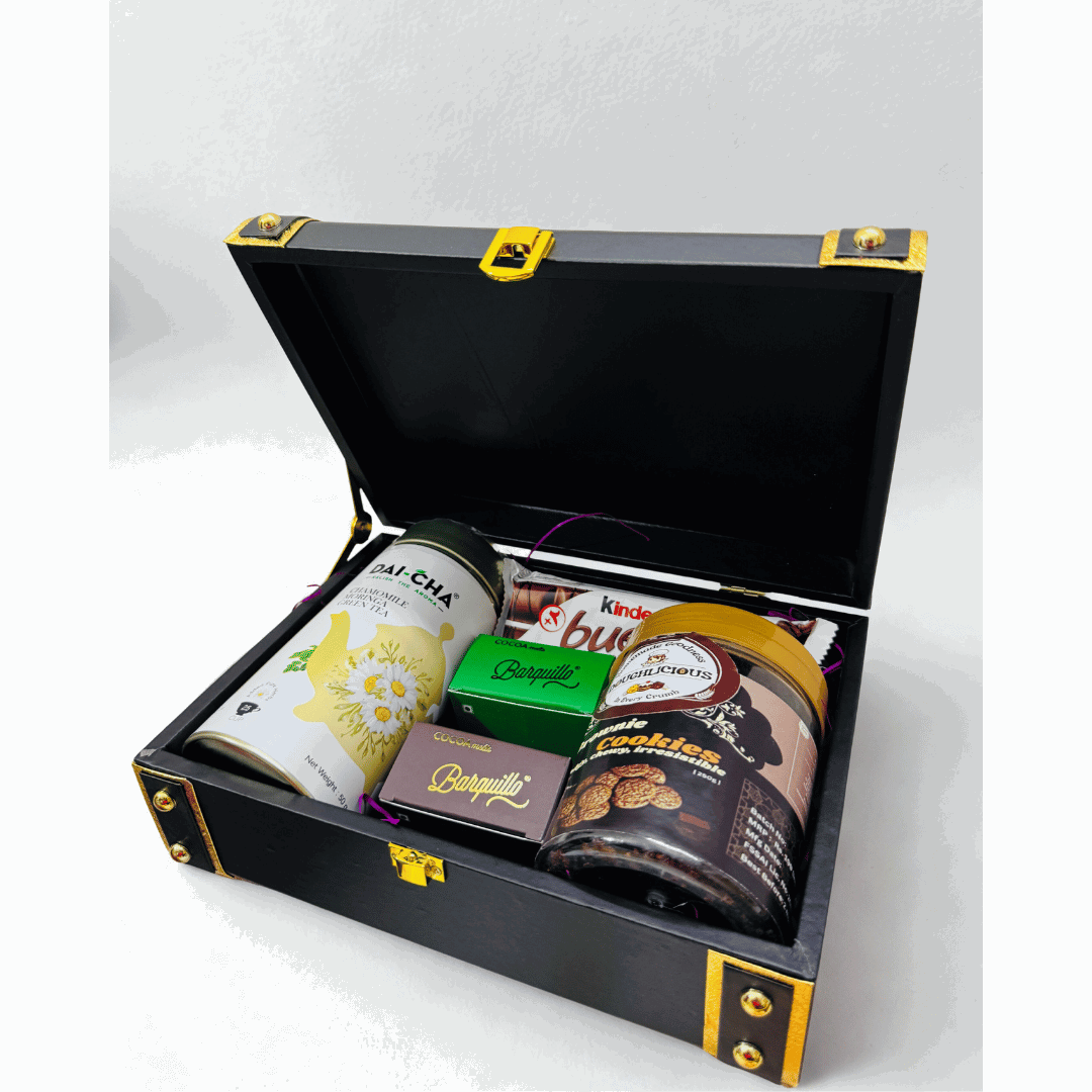 Luxury Truck Box Gift Hamper – DAI-CHA & Twinings Teas, Kunafa, Protein Bars, Premium Chocolates & Gourmet Cookies | Corporate & Festive Gifting