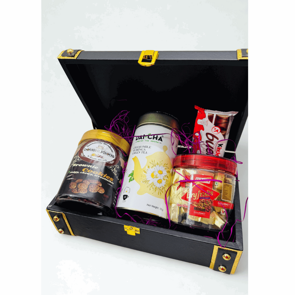 Luxury Truck Box Gift Hamper – DAI-CHA & Twinings Teas, Kunafa, Protein Bars, Premium Chocolates & Gourmet Cookies | Corporate & Festive Gifting