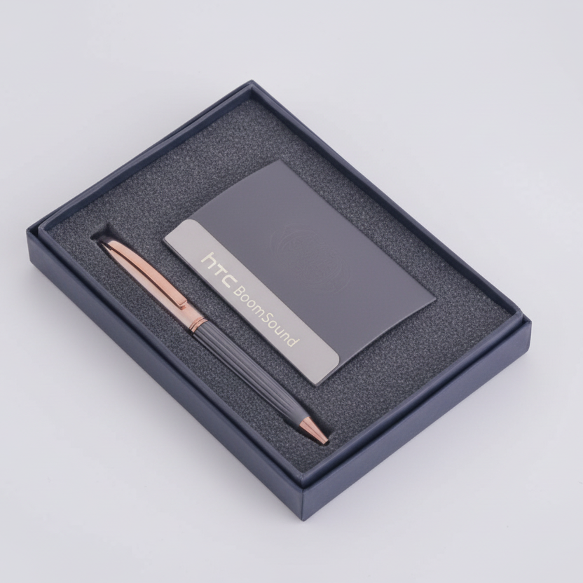 ✨2 IN 1 | Card Holder with Metal Pen – Custom Corporate Diwali Gift