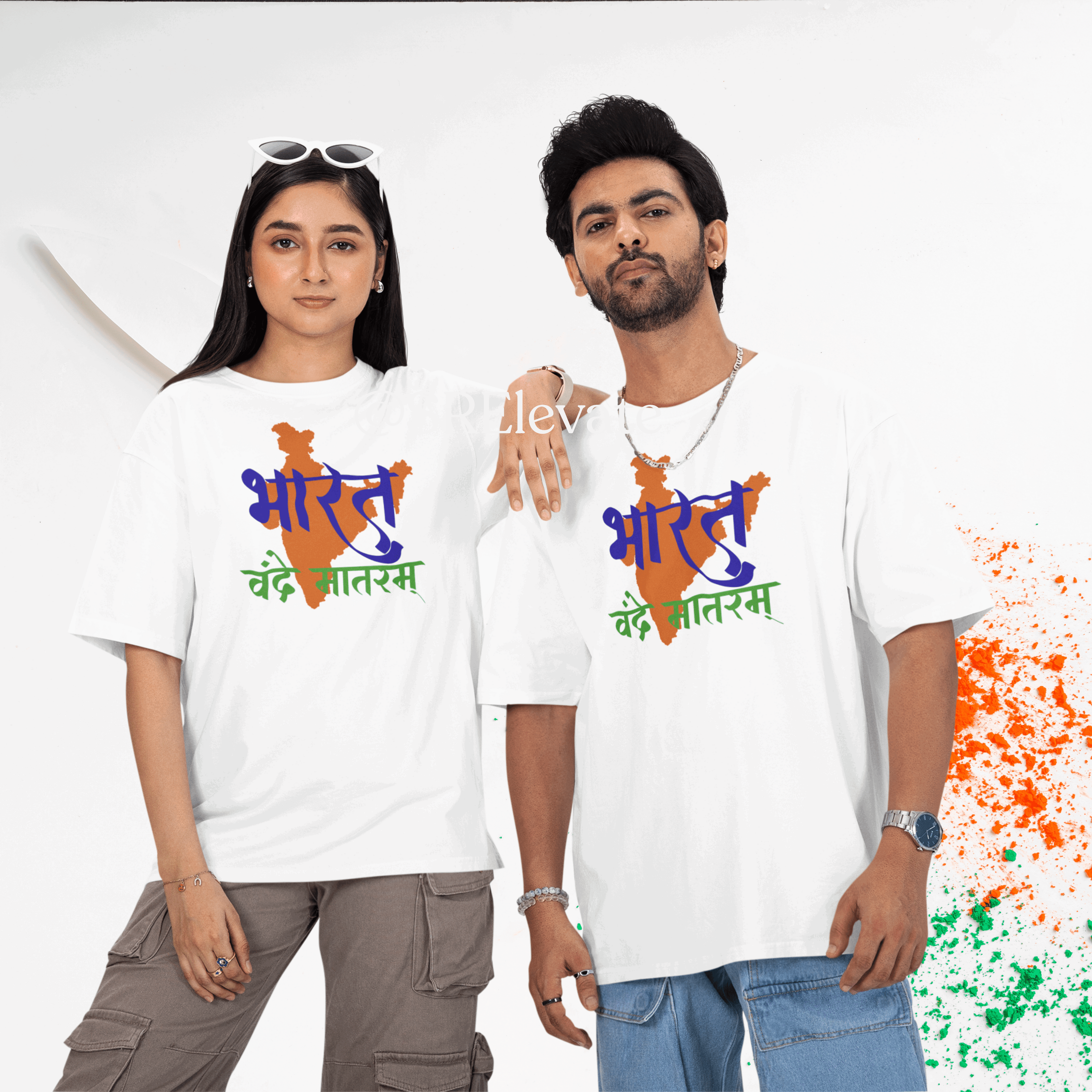 🇮🇳 Oversized "भारत – वंदे मातरम" T-Shirt | Unisex Independence Day Special | Premium Cotton Comfort