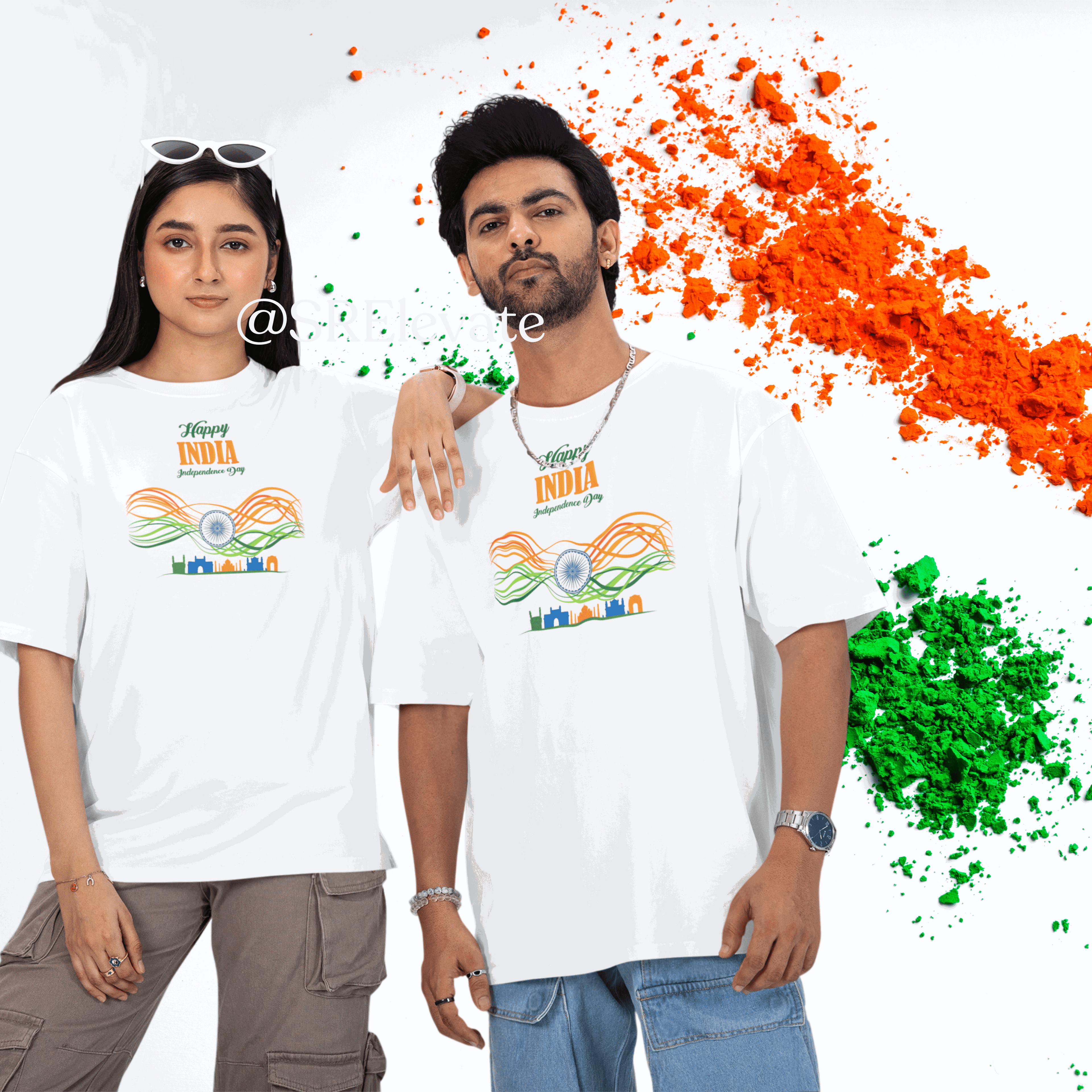 🇮🇳 Independence Day Oversized T-Shirt – Bio-Wash Cotton | Unisex Comfort Fit