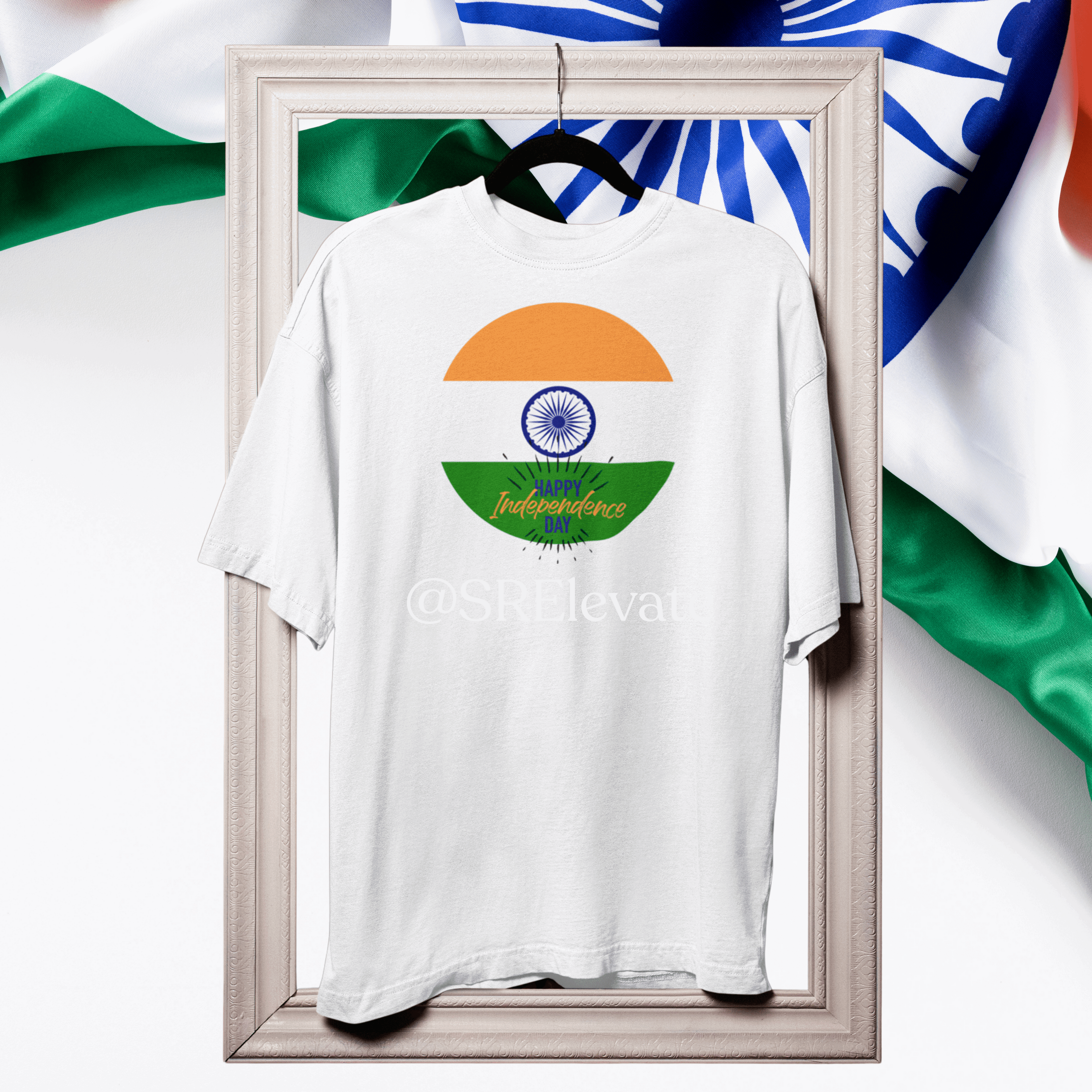 Oversized Independence Day T-Shirt – Unisex, Premium Cotton, Trendy Tiranga Print | Limited Edition