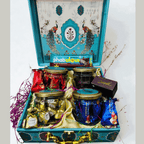 Royal Indulgence 4 IN 1 Jar Box Gift Hamper – Luxury Chocolates, Kunafa from Dubai, Protein Bar & Custom Festive Gifting