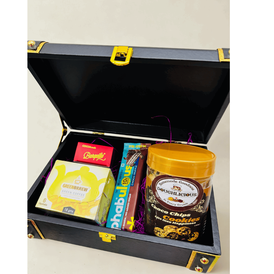 Luxury Truck Box Gift Hamper – DAI-CHA & Twinings Teas, Kunafa, Protein Bars, Premium Chocolates & Gourmet Cookies | Corporate & Festive Gifting