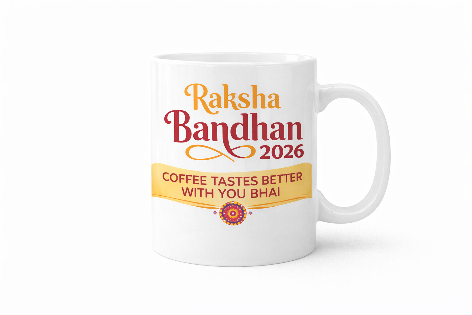 Custom Rakhi Mug - Coffee Tastes Better With You Bhai | Raksha Bandhan 2025 Gift Mug for Brother