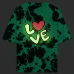 Personalised Unisex Tie-Dye Oversized Glow-in-the-Dark T-Shirt | Vinyl Print