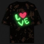 Personalised Unisex Tie-Dye Oversized Glow-in-the-Dark T-Shirt | Vinyl Print