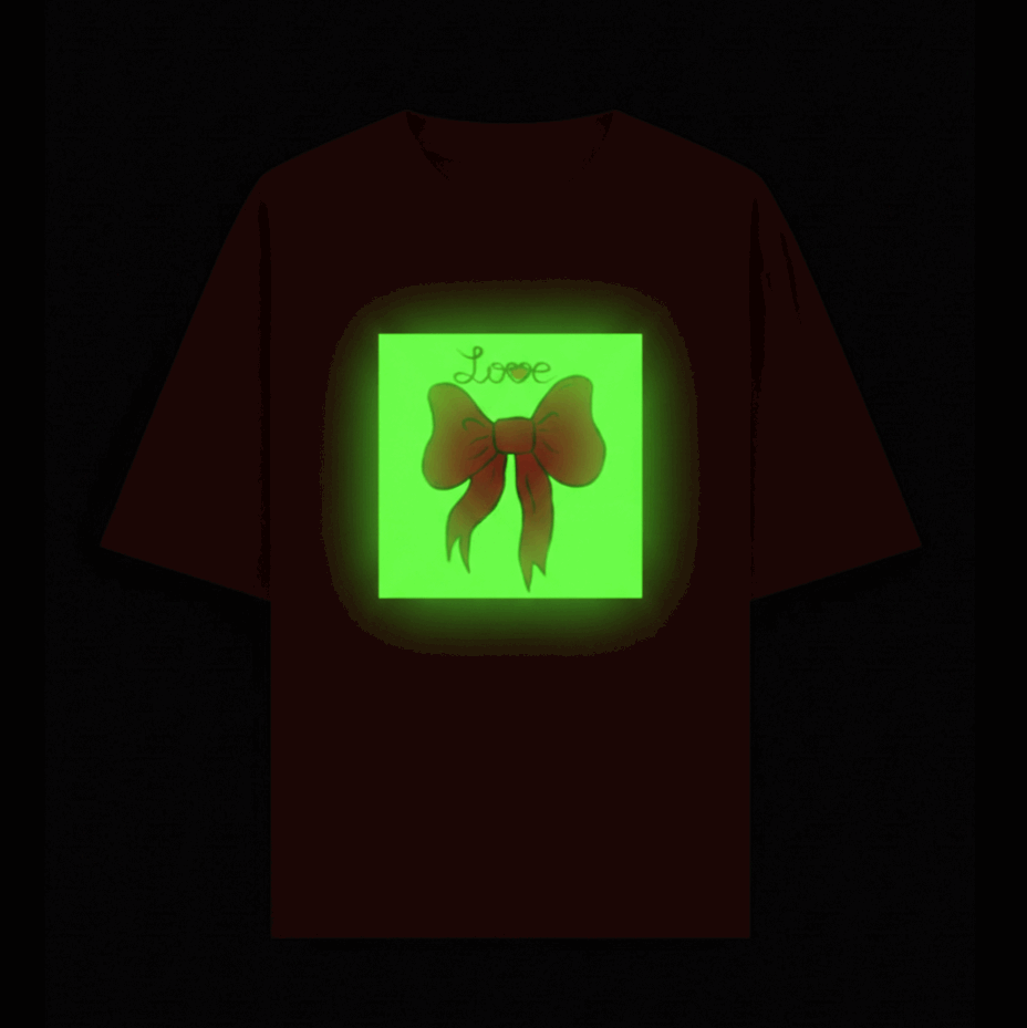 Valentine Glow-In-The-Dark Oversized T-Shirt for Couples