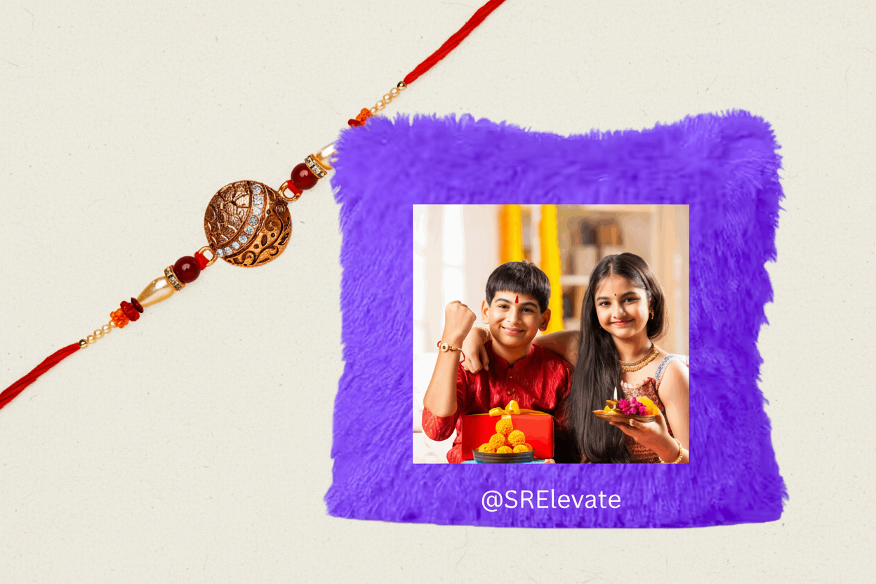 Custom Raksha Bandhan Fur Pillow with Photo – Personalized Cushion Gift for Brother & Sister