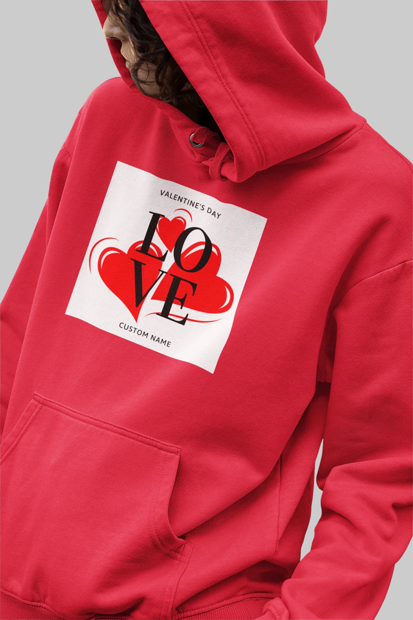 Custom Name Glow in the Dark Valentine Hoodie | Unisex 300 GSM Cotton Hoodie