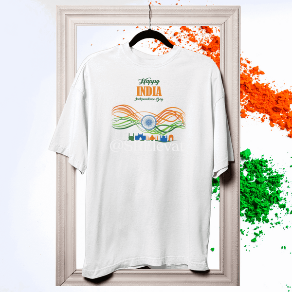 🇮🇳 Independence Day Oversized T-Shirt – Bio-Wash Cotton | Unisex Comfort Fit